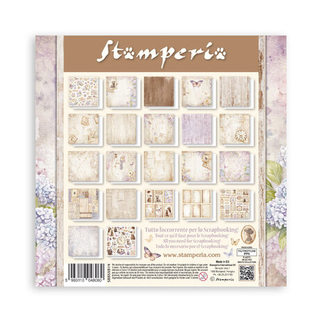 Stamperia Quiet Days 8x8 Inch Maxi Paper Pack (Single Face) (SBBSXB19)
