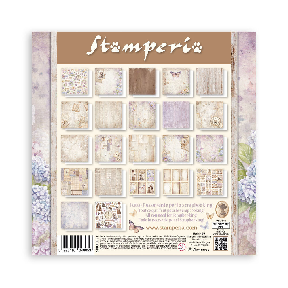 Stamperia Quiet Days 12x12 Inch Maxi Paper Pack (Single Face) (SBBXLB31)