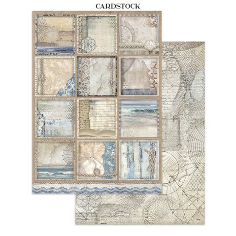 Stamperia Silent Sea Junk Journal stickers, Backgrounds, Cut-Outs (SBJK13)