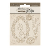Stamperia Quiet Days Decorative Chips Frame with Flowers (SCB277)