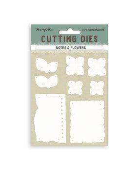 Stamperia Quiet Days A6 Cutting Dies Notes and Flowers (SFT16)