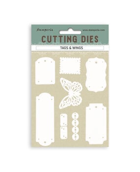 Stamperia Quiet Days A6 Cutting Dies Tags and Wings (SFT18)