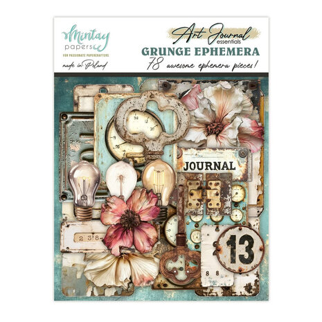 Mintay Art Journal Ephemera Pack Grunge (78pcs) (MT-ART-C04) Mintay Art Journal Ephemera Pack Grunge (78pcs) (MT-ART-C04)