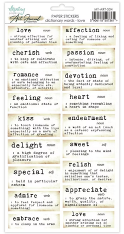 Mintay Art Journal Paper Stickers 6x12 Inch Dictionary Words Love (MT-ART-S04) Mintay Art Journal Paper Stickers 6x12 Inch Dictionary Words Love (MT-ART-S04)