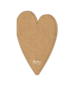 Mintay Basic Heart 2 Card Base Kraft (5pcs) (MT-BASIC-C70)
