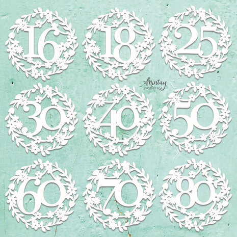Mintay Chippies Decor 12x12 Inch Jubilee Numbers (MT-CHIP2-D112) Mintay Chippies Decor 12x12 Inch Jubilee Numbers (MT-CHIP2-D112)