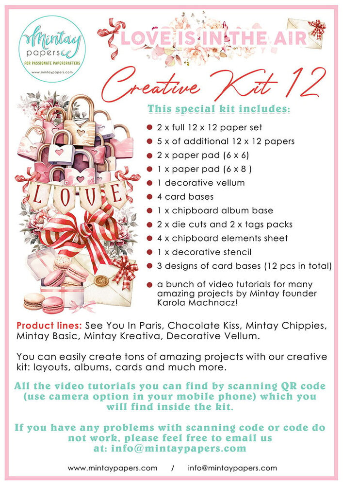 Mintay Creative Kit Love is in the Air (MT-KIT-12) Mintay Creative Kit Love is in the Air (MT-KIT-12)