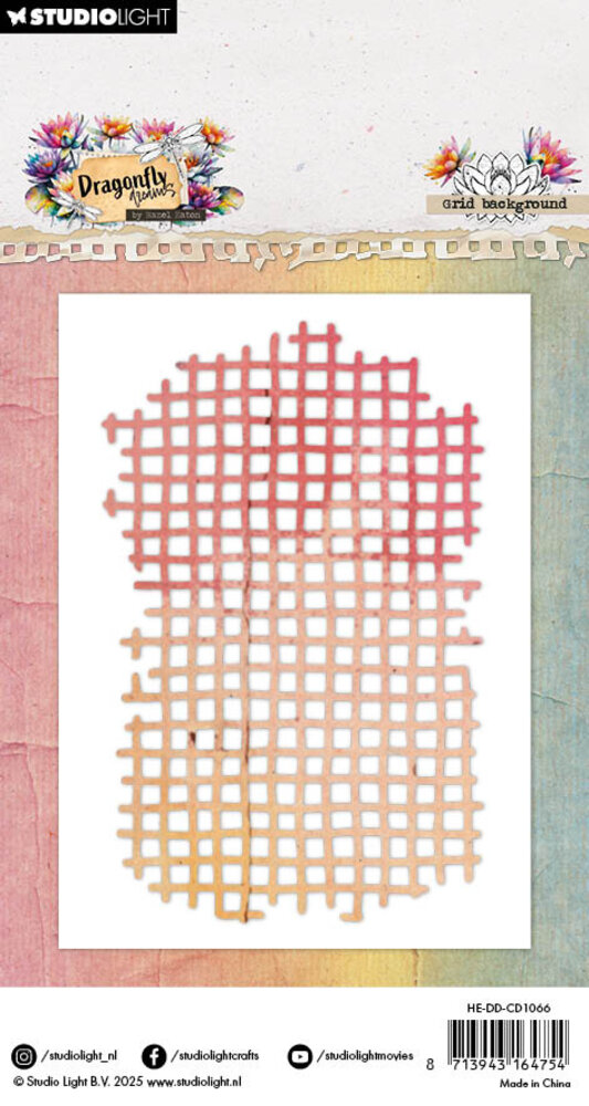 Studio Light Dragonfly Dreams Cutting Die Grid Background (HE-DD-CD1066)