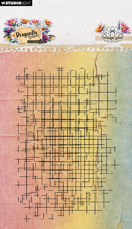 Studio Light Dragonfly Dreams Clear Stamp Grunge Grid (HE-DD-STAMP906)