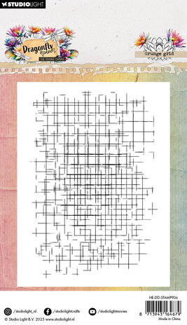 Studio Light Dragonfly Dreams Clear Stamp Grunge Grid (HE-DD-STAMP906)