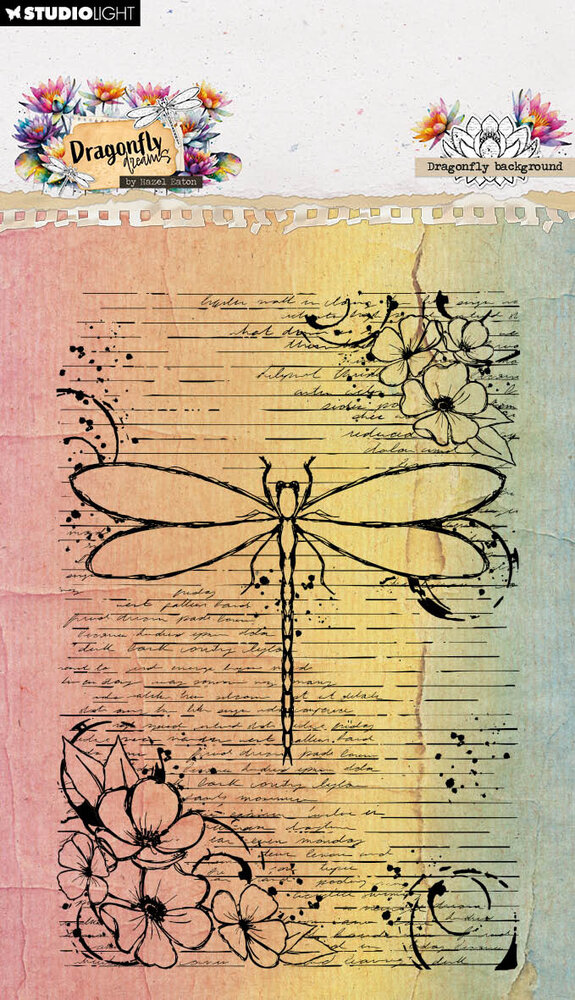 Studio Light Dragonfly Dreams Clear Stamp Dragonfly Background (HE-DD-STAMP907)