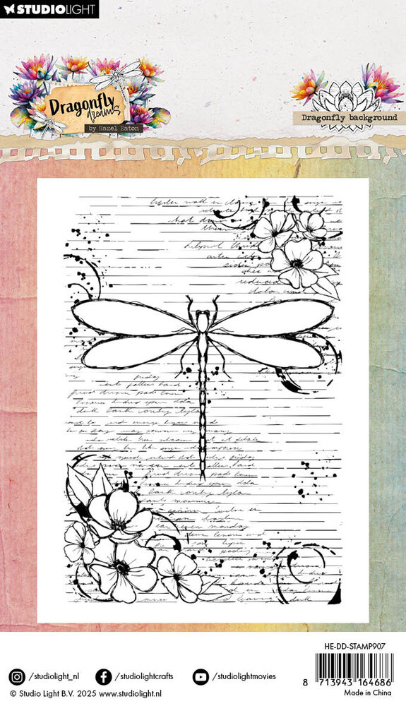 Studio Light Dragonfly Dreams Clear Stamp Dragonfly Background (HE-DD-STAMP907)