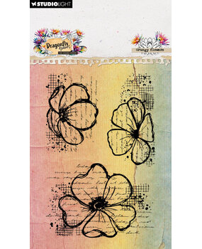 Studio Light Dragonfly Dreams Clear Stamp Grungy Flowers (HE-DD-STAMP908)