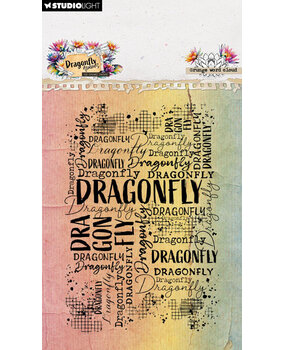 Studio Light Dragonfly Dreams Clear Stamp Grunge Word Cloud (HE-DD-STAMP909)