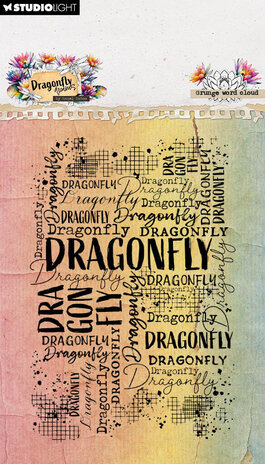 Studio Light Dragonfly Dreams Clear Stamp Grunge Word Cloud (HE-DD-STAMP909)