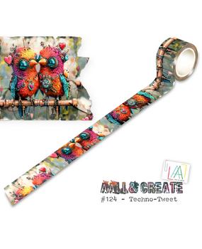 Aall and Create Maker's Magic 25mm 10m Washi Tape Techno-Tweet (AALL-MT-124)