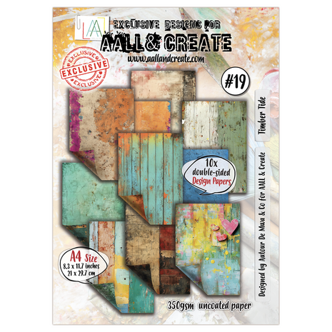 Aall and Create Treasure Trove A4 Design Paper Timber Tide (AALL-PA-019)