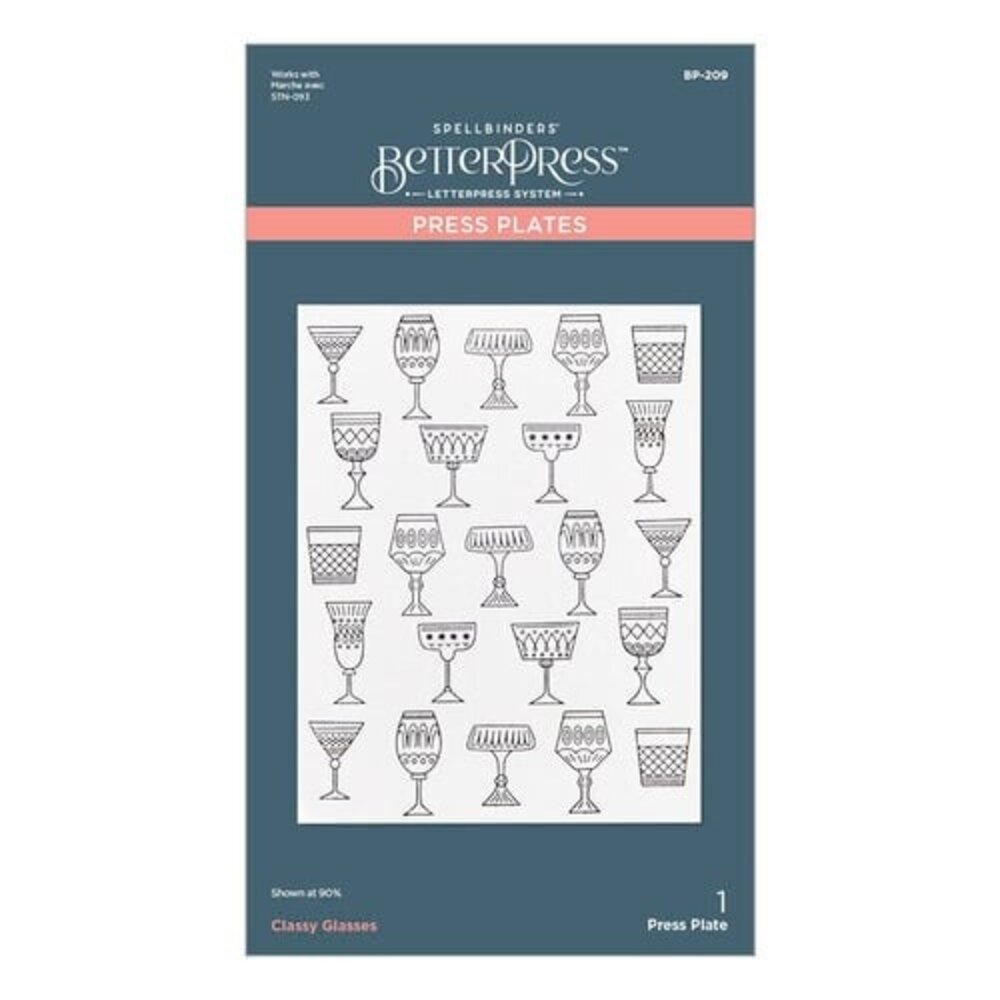 Spellbinders Classy Glasses Press Plate (BP-209)