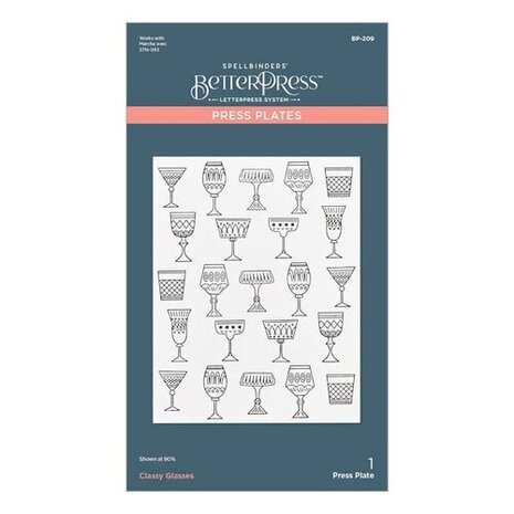Spellbinders Classy Glasses Press Plate (BP-209) (DISCONTINUED)