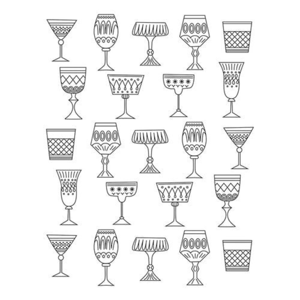Spellbinders Classy Glasses Press Plate (BP-209) (DISCONTINUED)
