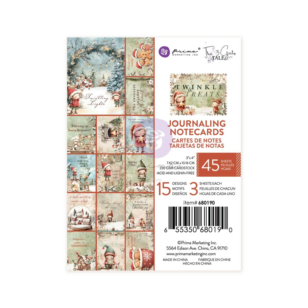 Prima Marketing Twinkle & Treats 3x4 Inch Journaling Cards (680190) Prima Marketing Twinkle & Treats 3x4 Inch Journaling Cards (680190)