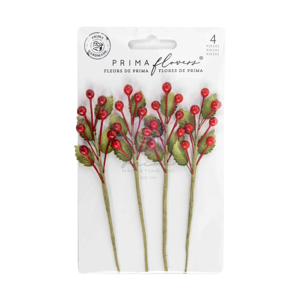Prima Marketing Twinkle & Treats Flowers Christmas Berries (4pcs) (680336) Prima Marketing Twinkle & Treats Flowers Christmas Berries (4pcs) (680336)
