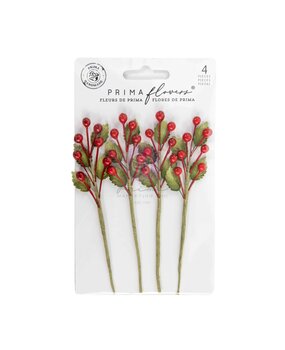 Prima Marketing Twinkle & Treats Flowers Christmas Berries (4pcs) (680336) Prima Marketing Twinkle & Treats Flowers Christmas Berries (4pcs) (680336)