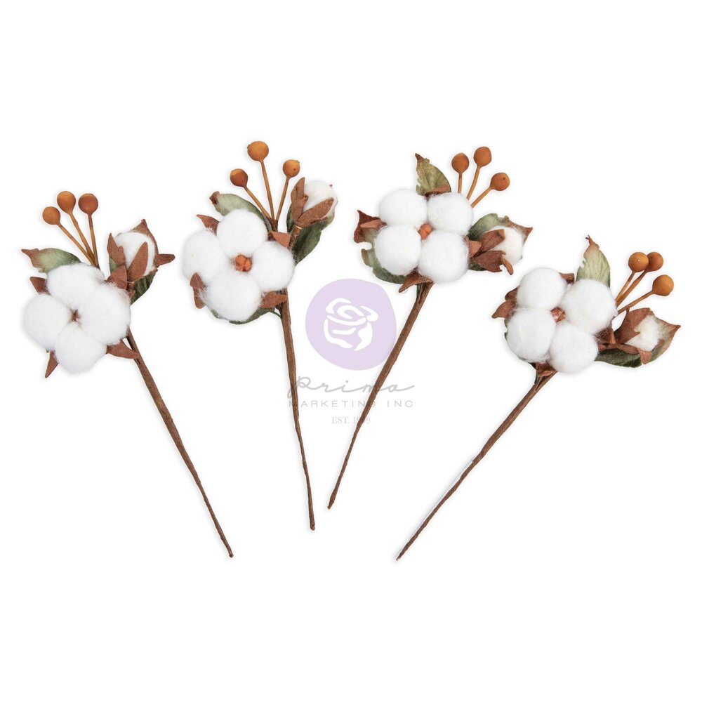 Prima Marketing Twinkle & Treats Flowers Snowy Cotton (4pcs) (680350) Prima Marketing Twinkle & Treats Flowers Snowy Cotton (4pcs) (680350)