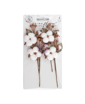 Prima Marketing Twinkle & Treats Flowers Snowy Cotton (4pcs) (680350) Prima Marketing Twinkle & Treats Flowers Snowy Cotton (4pcs) (680350)