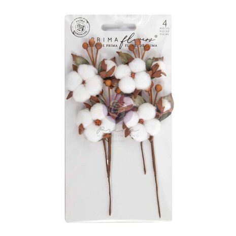 Prima Marketing Twinkle & Treats Flowers Snowy Cotton (4pcs) (680350) Prima Marketing Twinkle & Treats Flowers Snowy Cotton (4pcs) (680350)