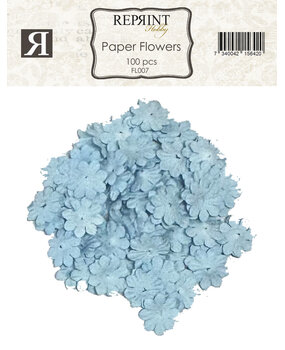 Reprint Paper Flowers Blue (100pcs) (FL007) Reprint Paper Flowers Blue (100pcs) (FL007)