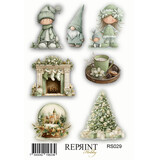 Reprint Home For Christmas 10x16cm Stickers (RS029)