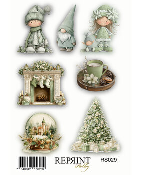 Reprint Home For Christmas 10x20cm Stickers (RS029)