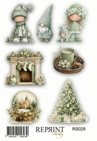 Reprint Home For Christmas 10x16cm Stickers (RS029)