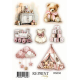 Reprint Happiness Baby Girl 10x16cm Stickers (RS030)