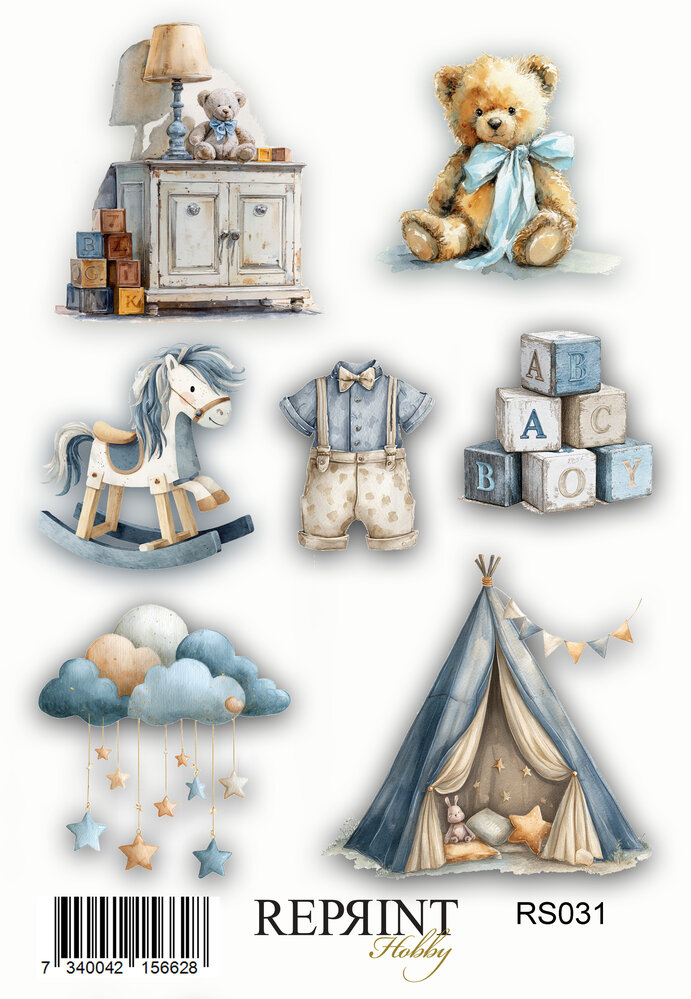 Reprint Happiness Baby Boy 10x20cm Stickers (RS031) Reprint Happiness Baby Boy 10x20cm Stickers (RS031)