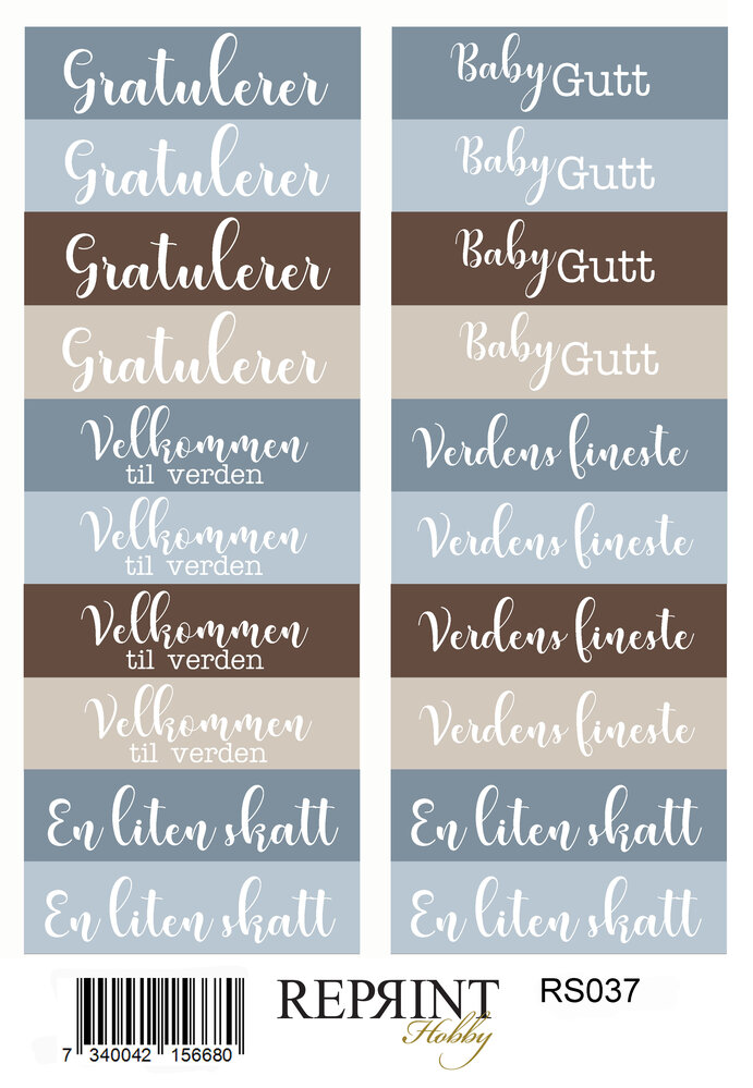 Reprint Happiness Baby Boy 10x20cm Stickers (RS031) Reprint Happiness Baby Boy 10x20cm Stickers (RS031)