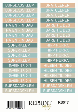 Reprint Masculine Moments 10x20cm Stickers (RS032) Reprint Masculine Moments 10x20cm Stickers (RS032)