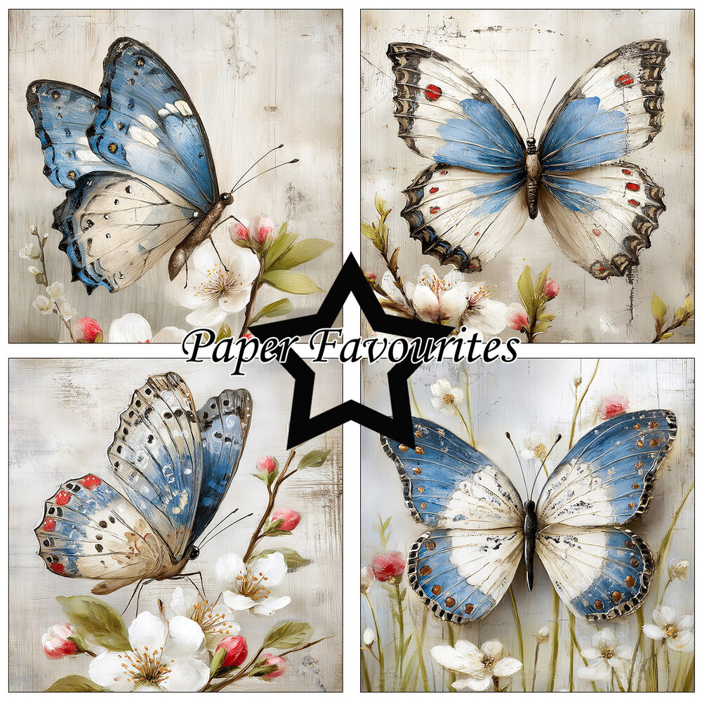 Paper Favourites Grunge Butterflies 6x6 Inch Paper Pad (PF561) Paper Favourites Grunge Butterflies 6x6 Inch Paper Pad (PF561)
