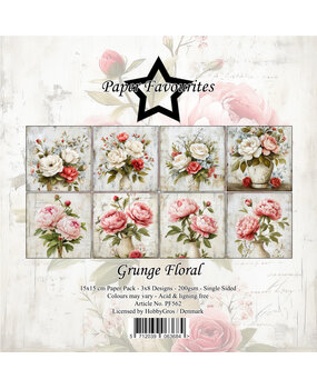 Paper Favourites Grunge Floral 6x6 Inch Paper Pad (PF562)