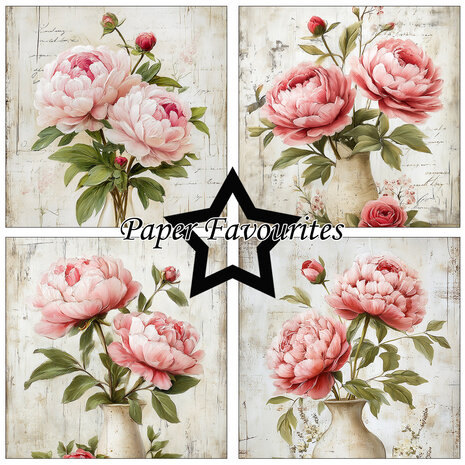 Paper Favourites Grunge Floral 6x6 Inch Paper Pad (PF562)