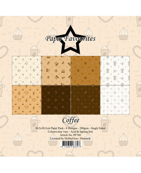Paper Favourites Coffee 12x12 Inch Paper Pad (PF760)