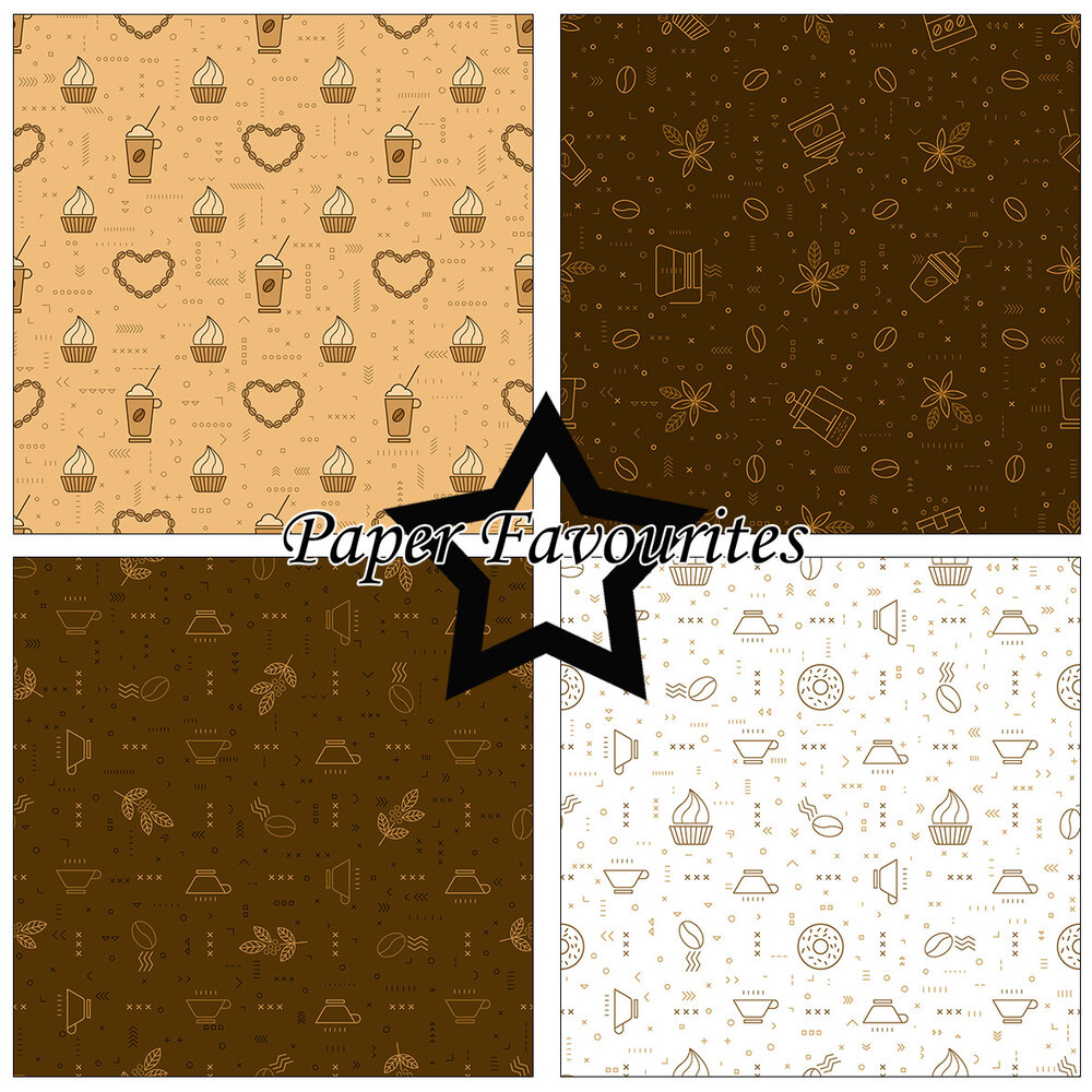 Paper Favourites Coffee 12x12 Inch Paper Pad (PF760)