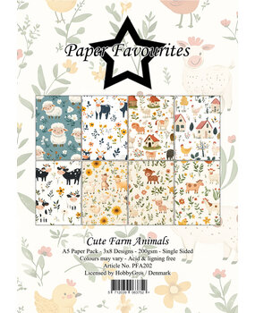 Paper Favourites Cute Farm Animals A5 Paper Pad (PFA202)