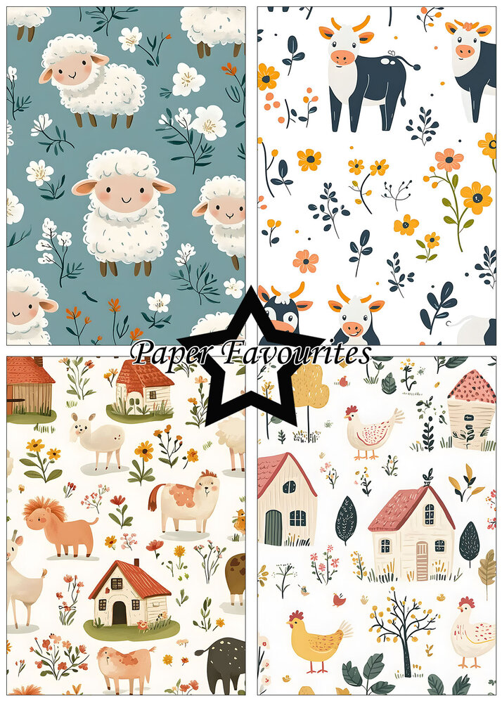 Paper Favourites Cute Farm Animals A5 Paper Pad (PFA202)