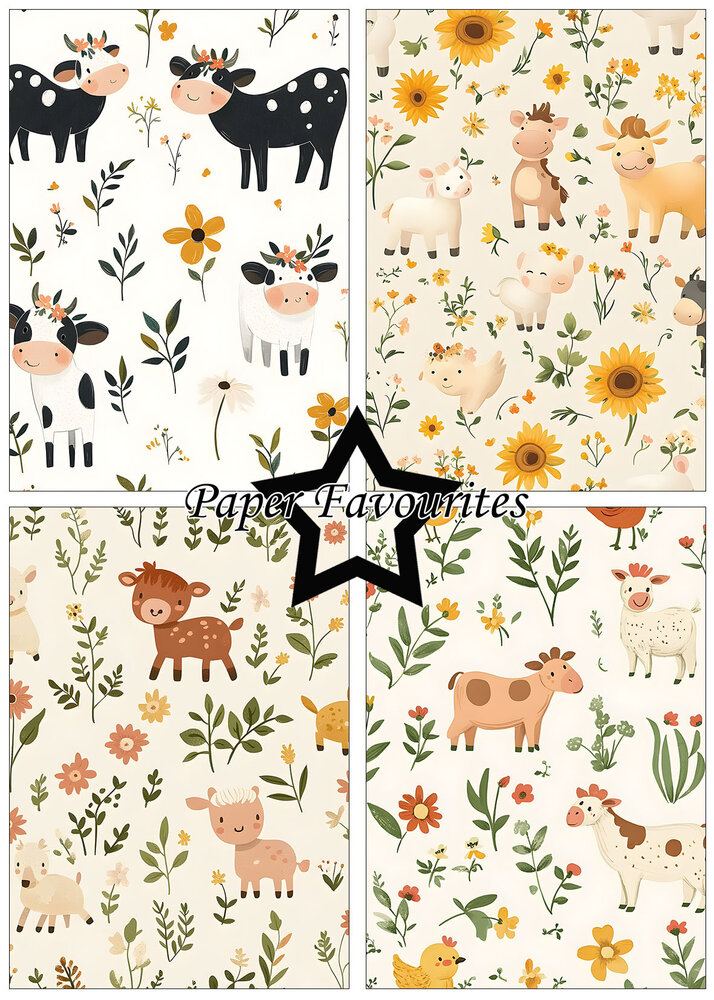 Paper Favourites Cute Farm Animals A5 Paper Pad (PFA202)