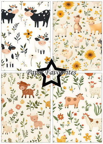 Paper Favourites Cute Farm Animals A5 Paper Pad (PFA202)