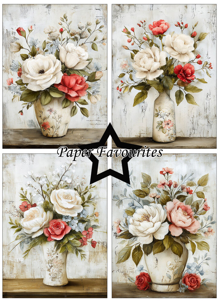 Paper Favourites Grunge Floral A6 Paper Pad (PFA603)