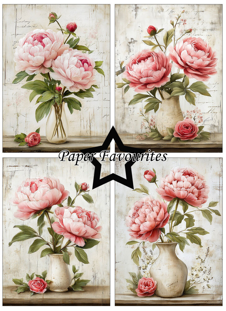 Paper Favourites Grunge Floral A6 Paper Pad (PFA603)