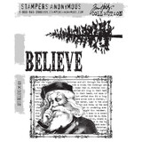 Stampers Anonymous Just Believe Tim Holtz Cling Stamps (CMS031)